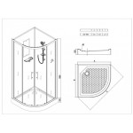 Душевая кабина Esbano ES-80C/90C/100C (без крыши)